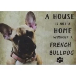 A home French Bulldog Halsband - metalen bord