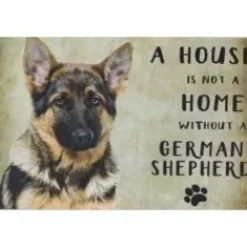 A home German Shepherd Long Hair - metalen bord