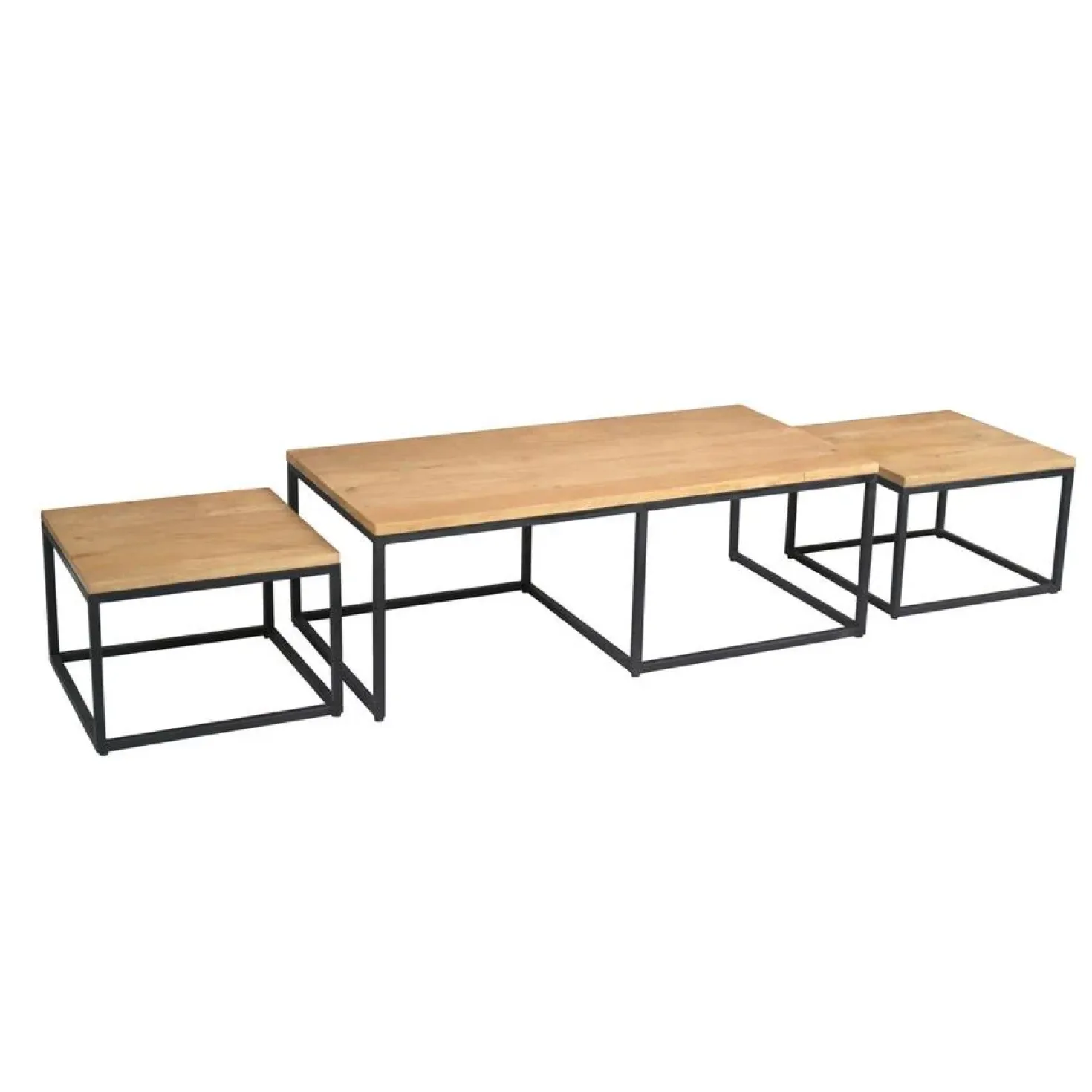 Alaska Salontafel Set van 3 rechthoekig Mangohout 120cm