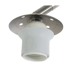 Ariana 1-lichts Vloerlamp Staal met Zwart Sizoflor kap