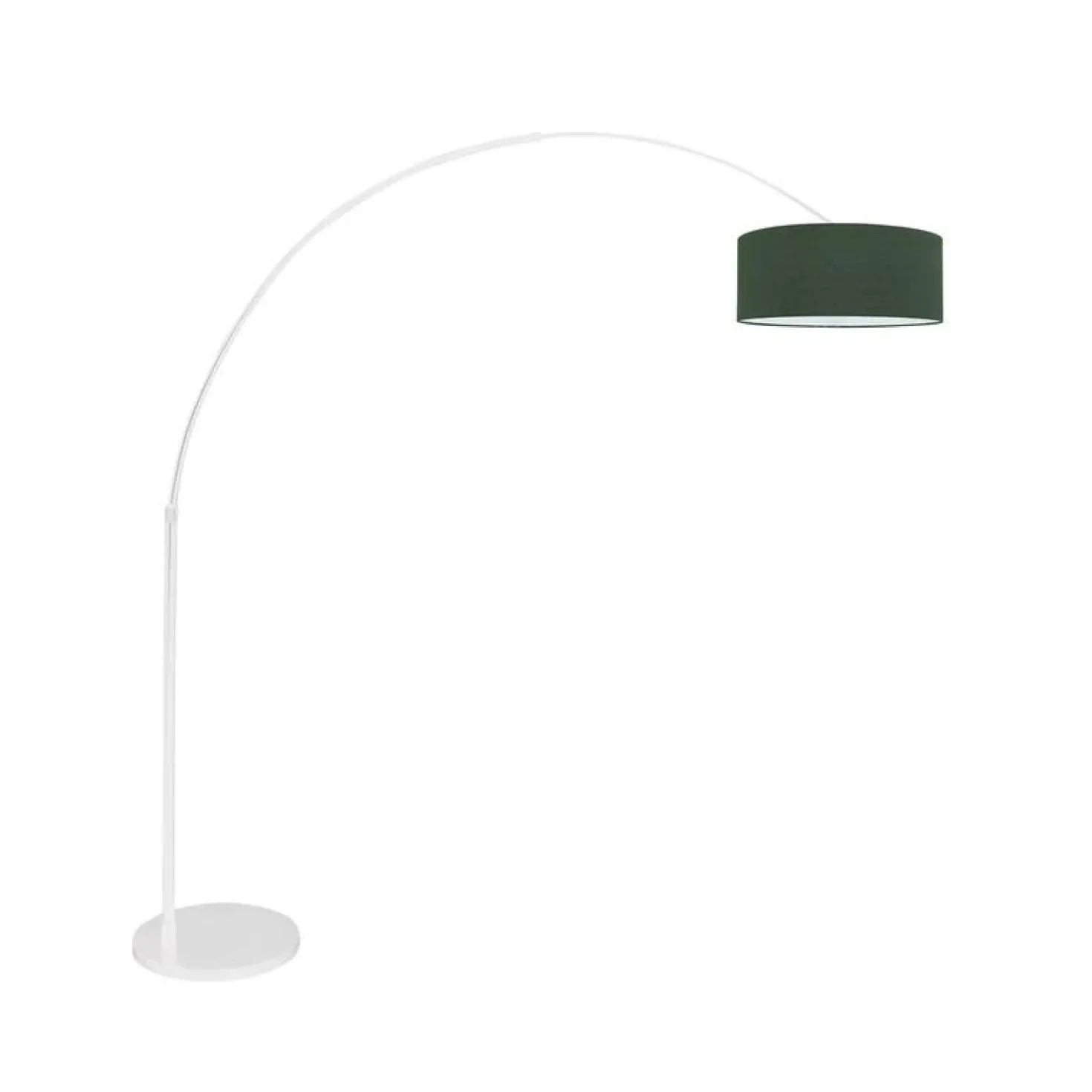 Ariana 1-lichts Vloerlamp Wit met Groen Velvet kap