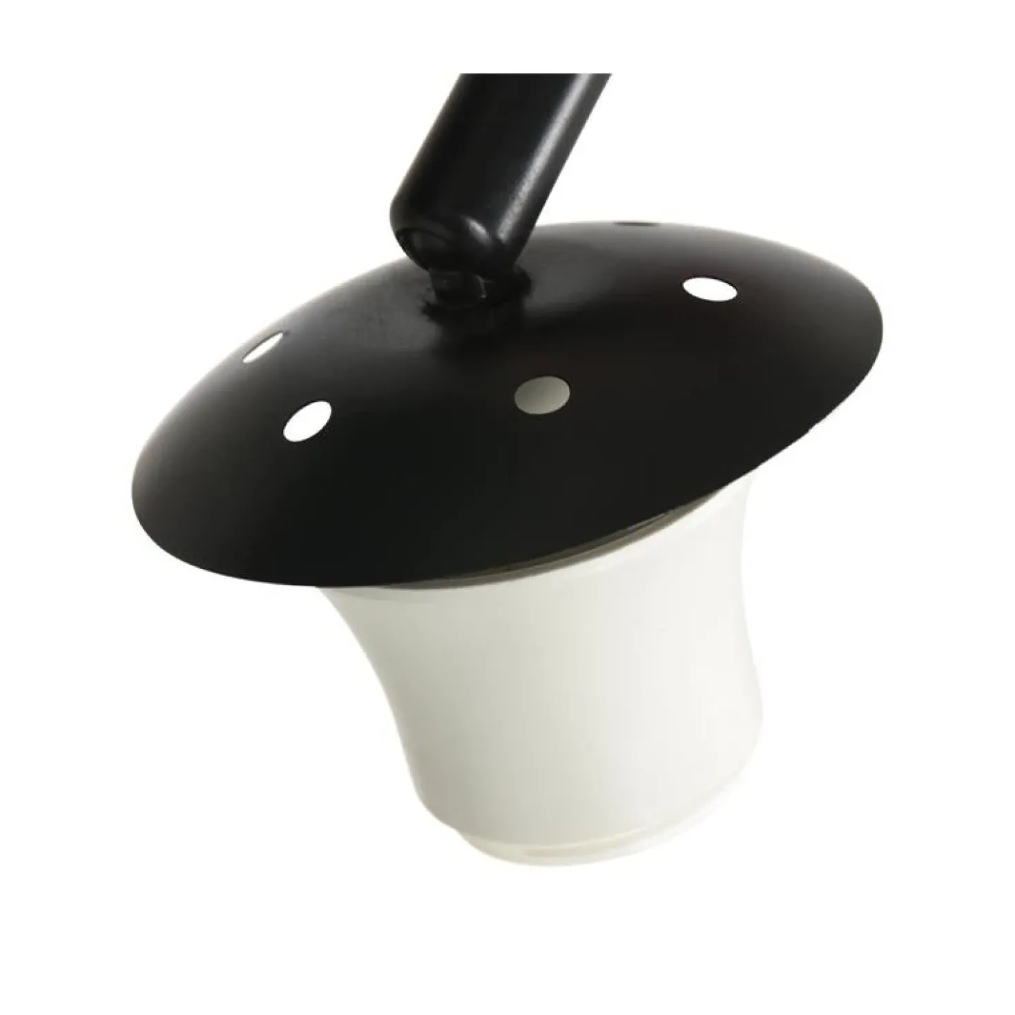 Ariana 1-lichts Vloerlamp Zwart met Grijs Linnen hoge kap