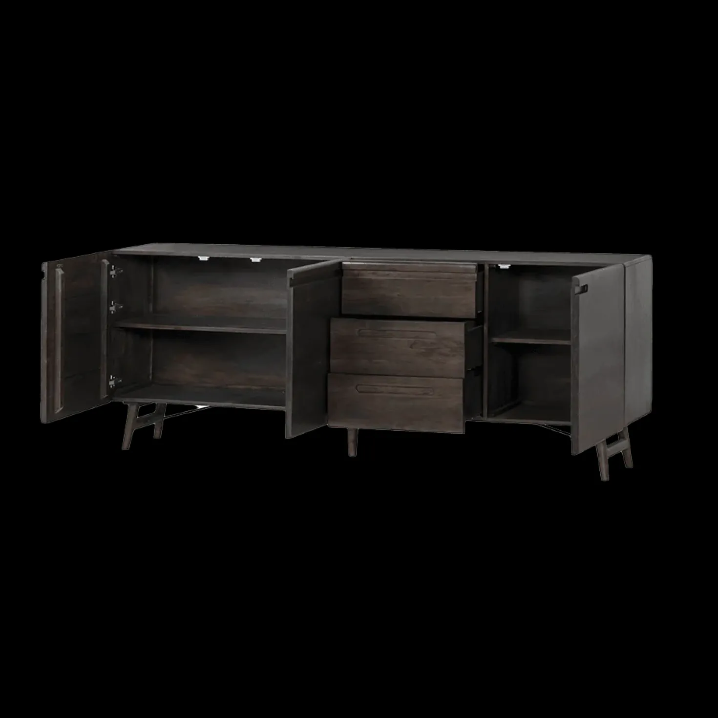 Aura Dressoir espresso Acaciahout 210 cm