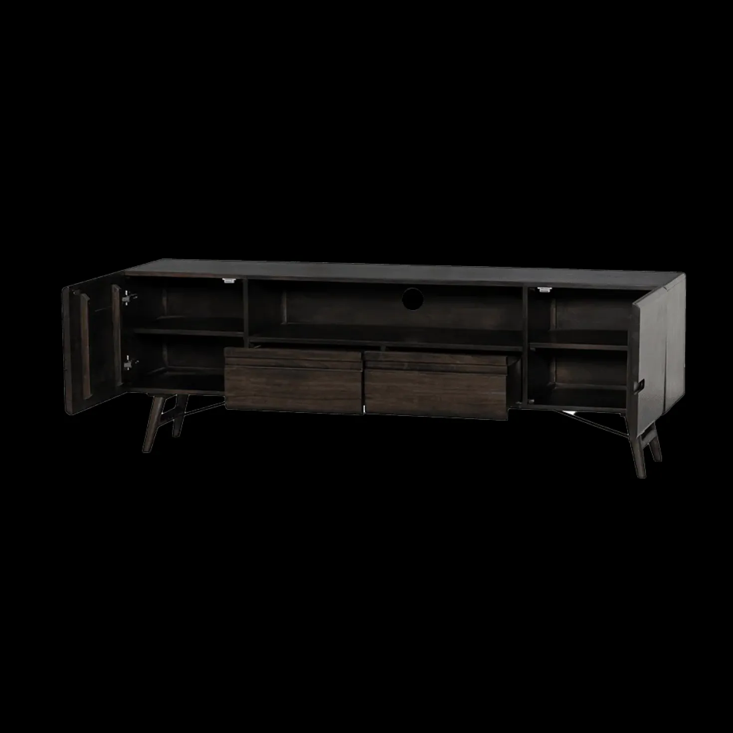 Aura Tv meubel espresso Acaciahout 180 cm