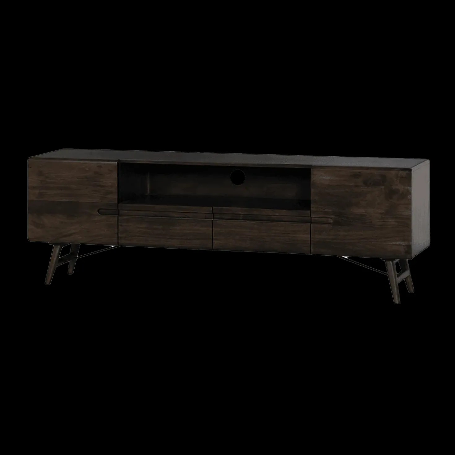 Aura Tv meubel espresso Acaciahout 180 cm