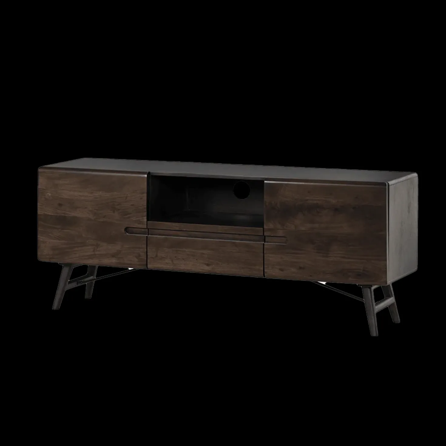 Aura Tv meubel espresso Acaciahout 150 cm