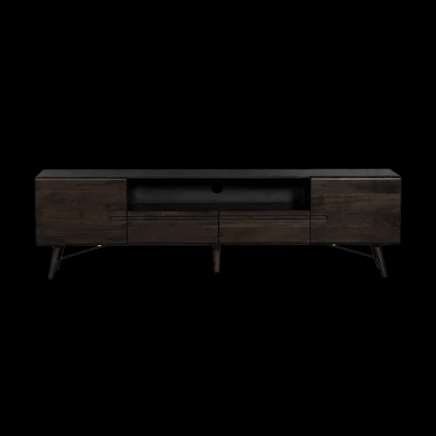 Aura Tv meubel espresso Acaciahout 210 cm