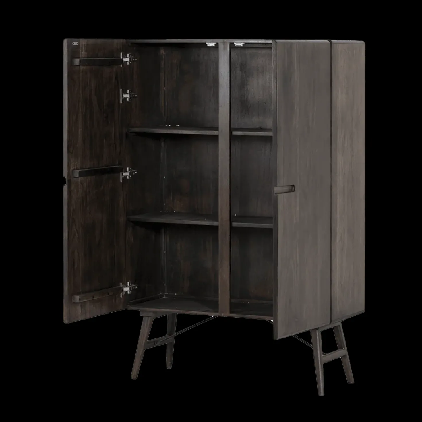 Aura Wandkast espresso Acaciahout 100 cm