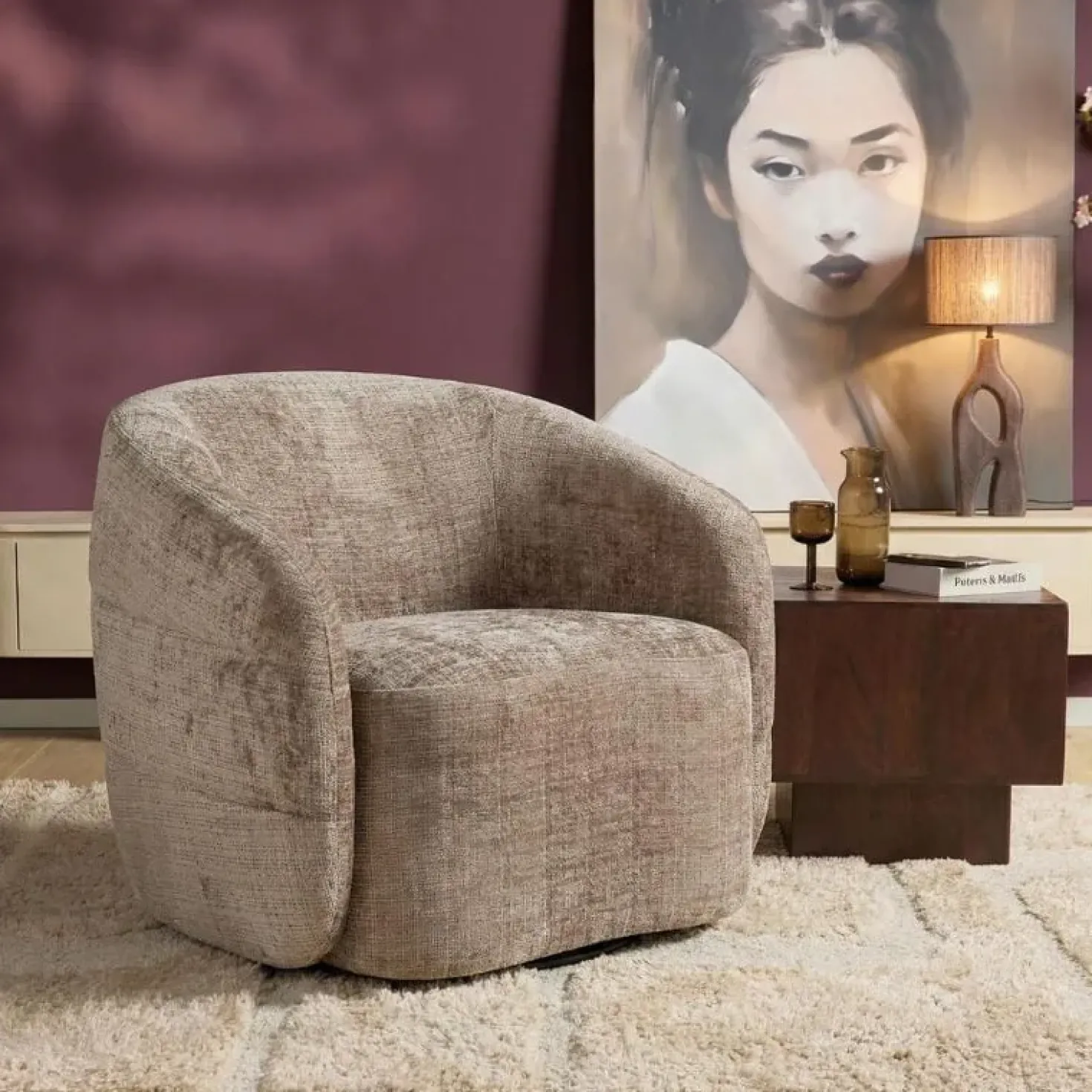 Azra Fauteuil Clay stof
