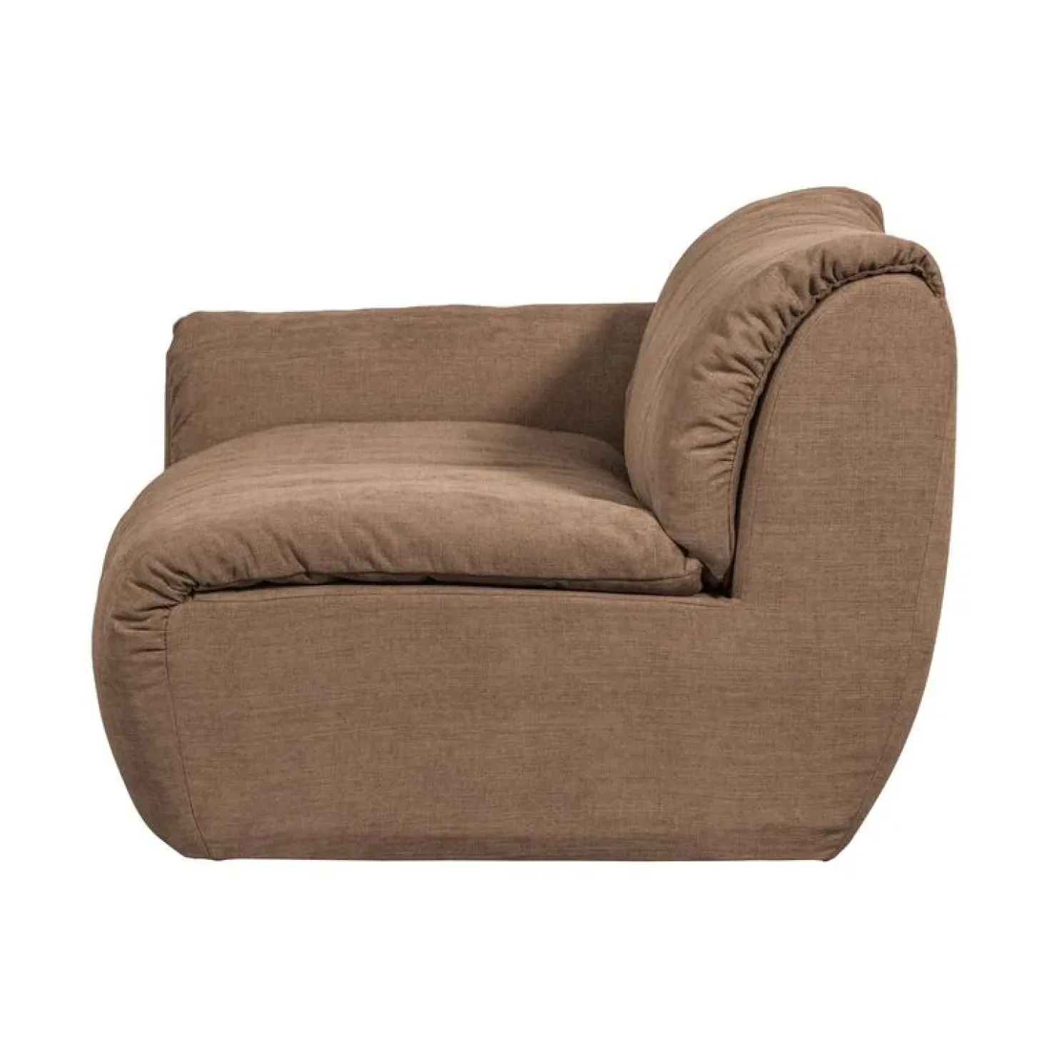 Baggy 1-zits element met arm links geweven chenille bruin