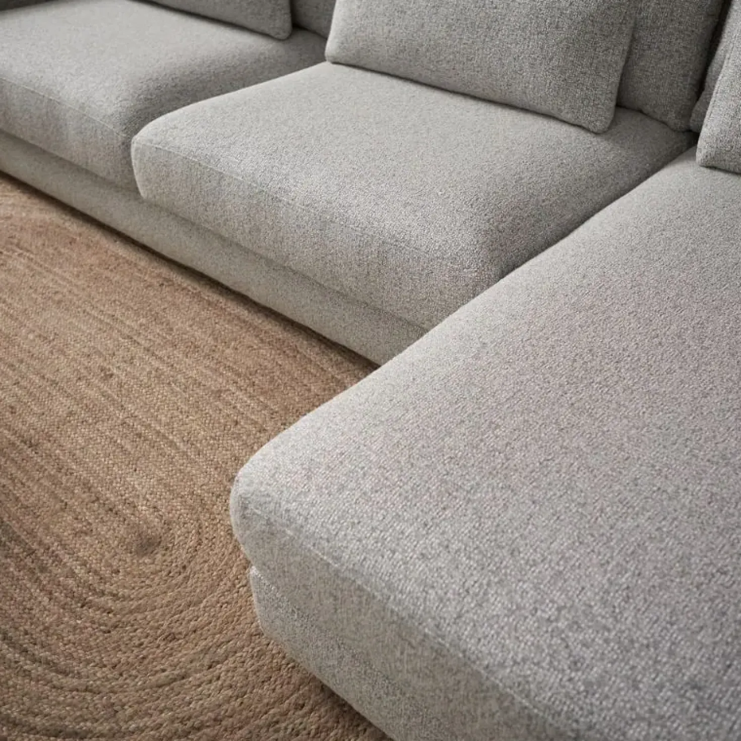 Bank Como met ronde chaise longue rechts - Grijs Puente 09 General