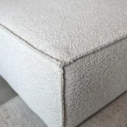 Bank Enzo Chaise longue rechts Bouclé wit