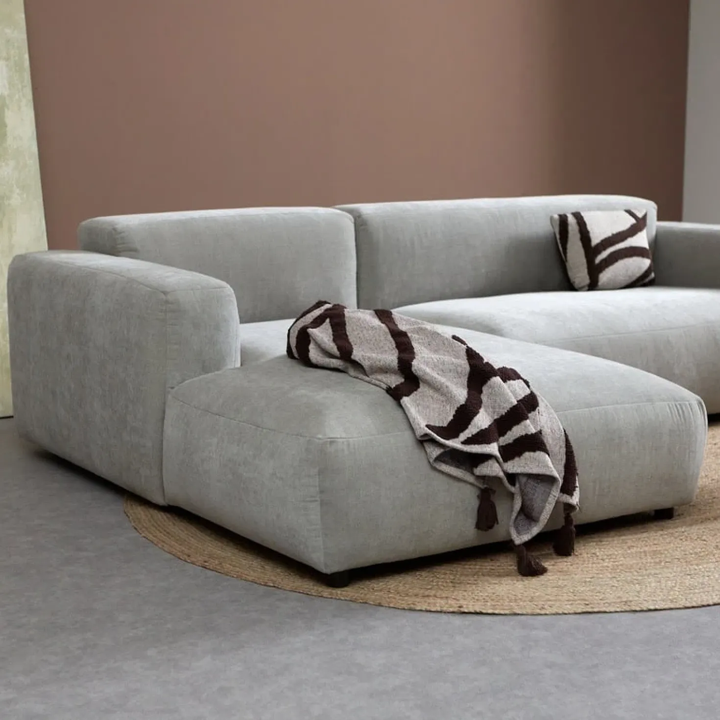 Bank Ocean Chaise longue links - Boston Cement Linnen