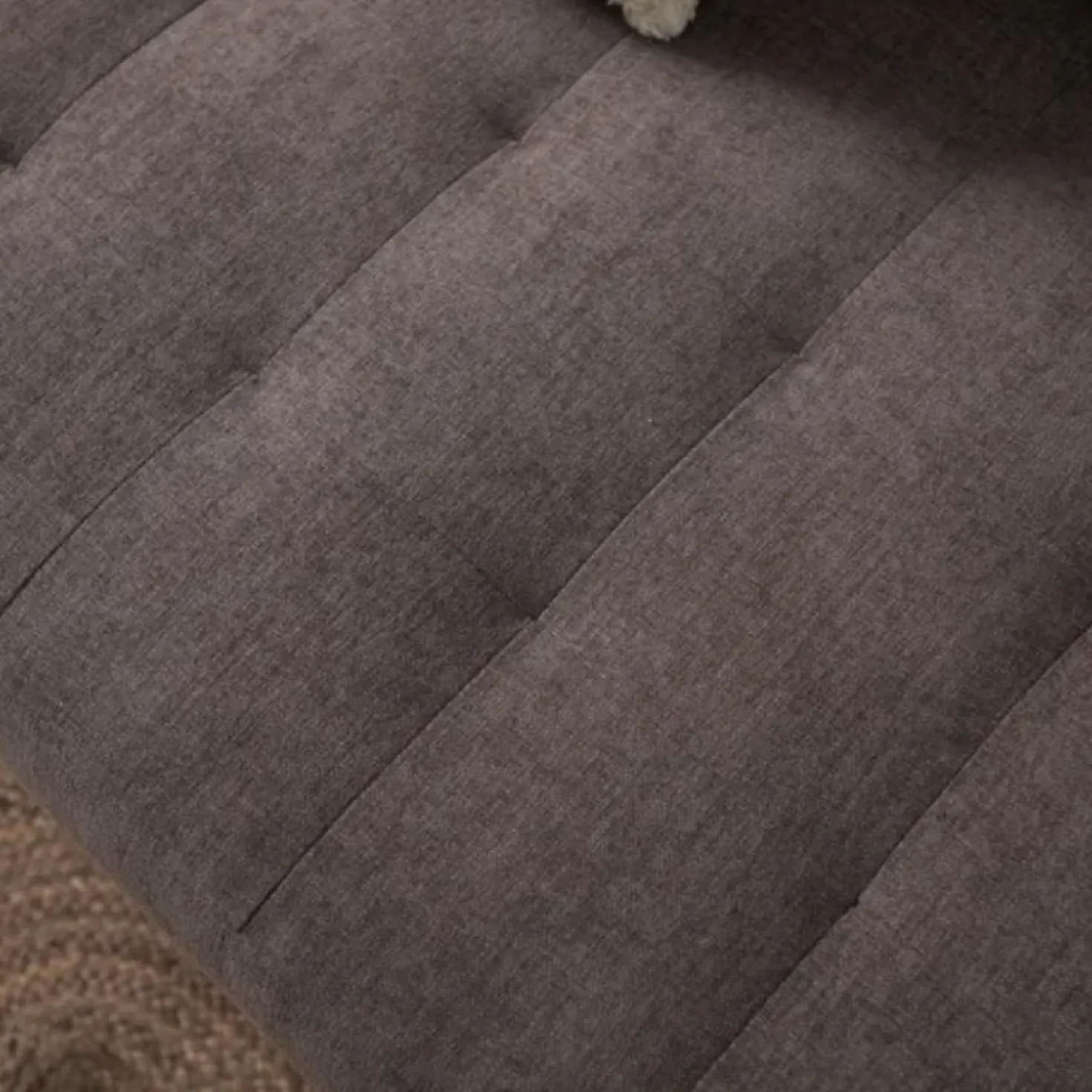 Bank Oreo Chaise longue links linnen bruin