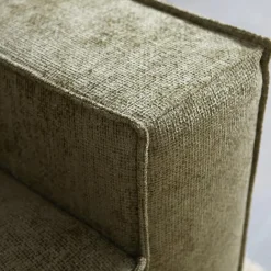Bank River Chaise longue rechts – Groen stof