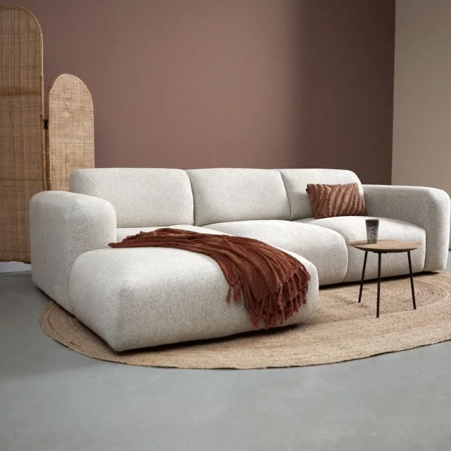 Bank Soul Chaise longue links - Sole 05 stof