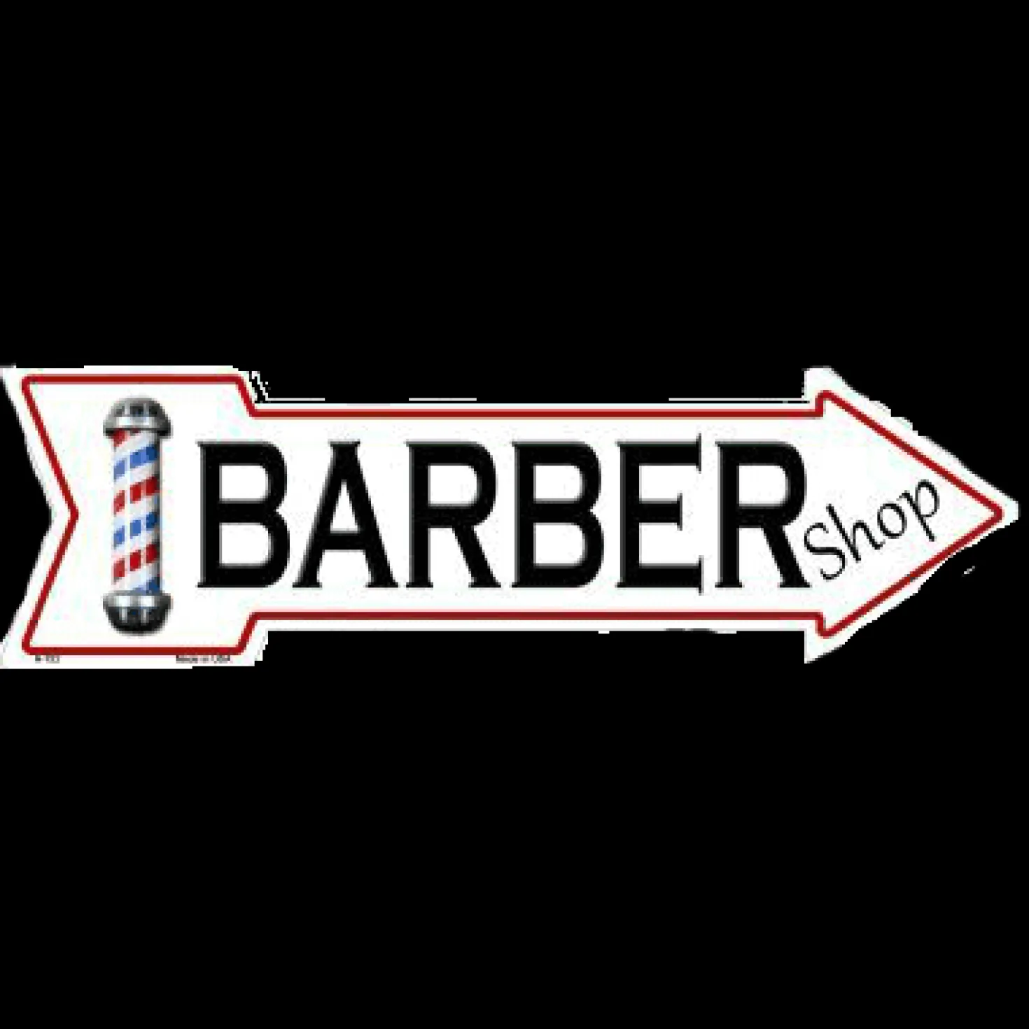 Barbershop - metalen bord
