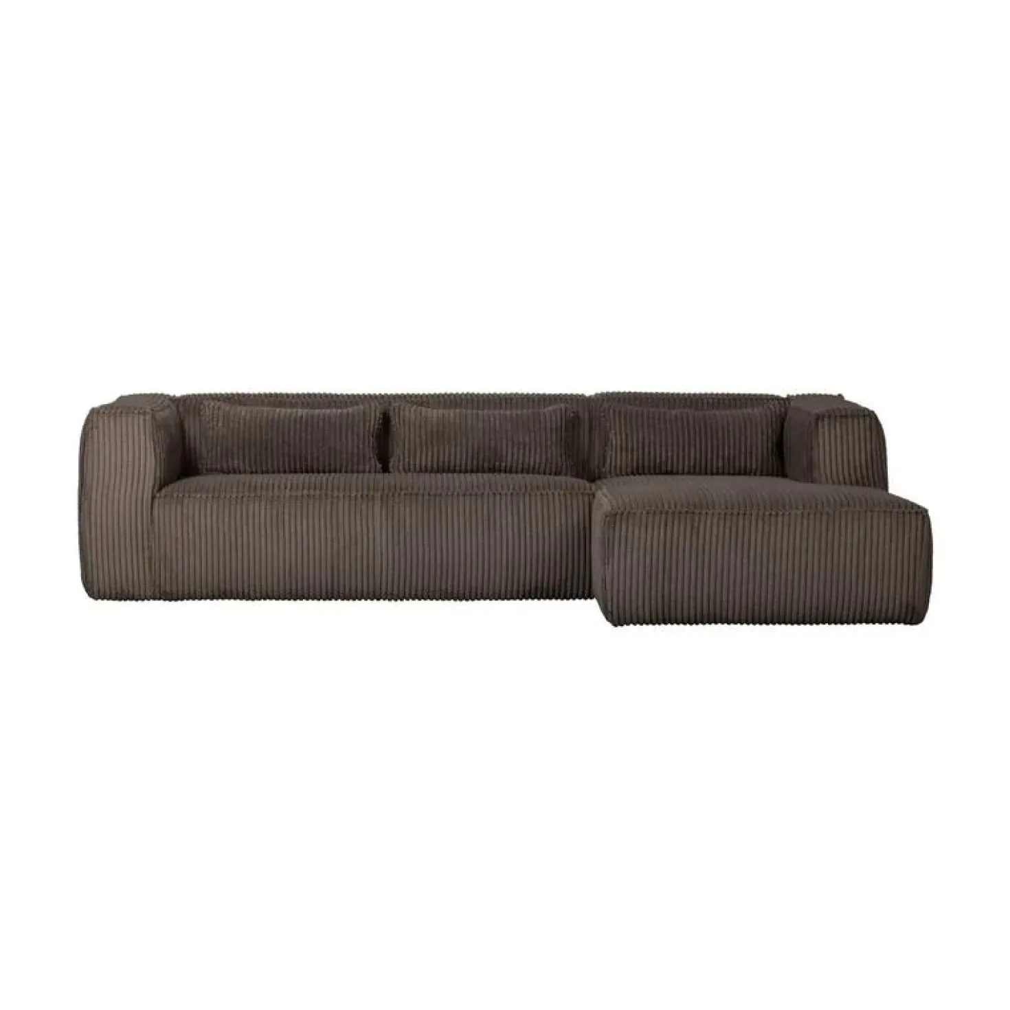Bean Hoekbank rechts ribstof taupe 305cm