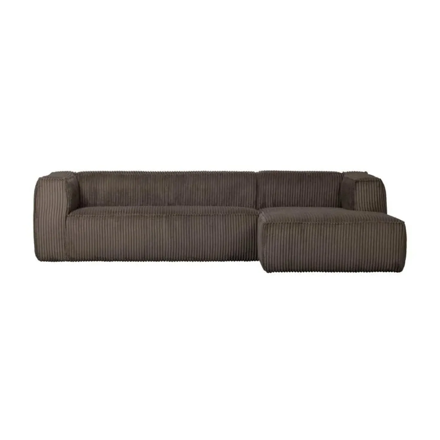 Bean Hoekbank rechts ribstof taupe 305cm