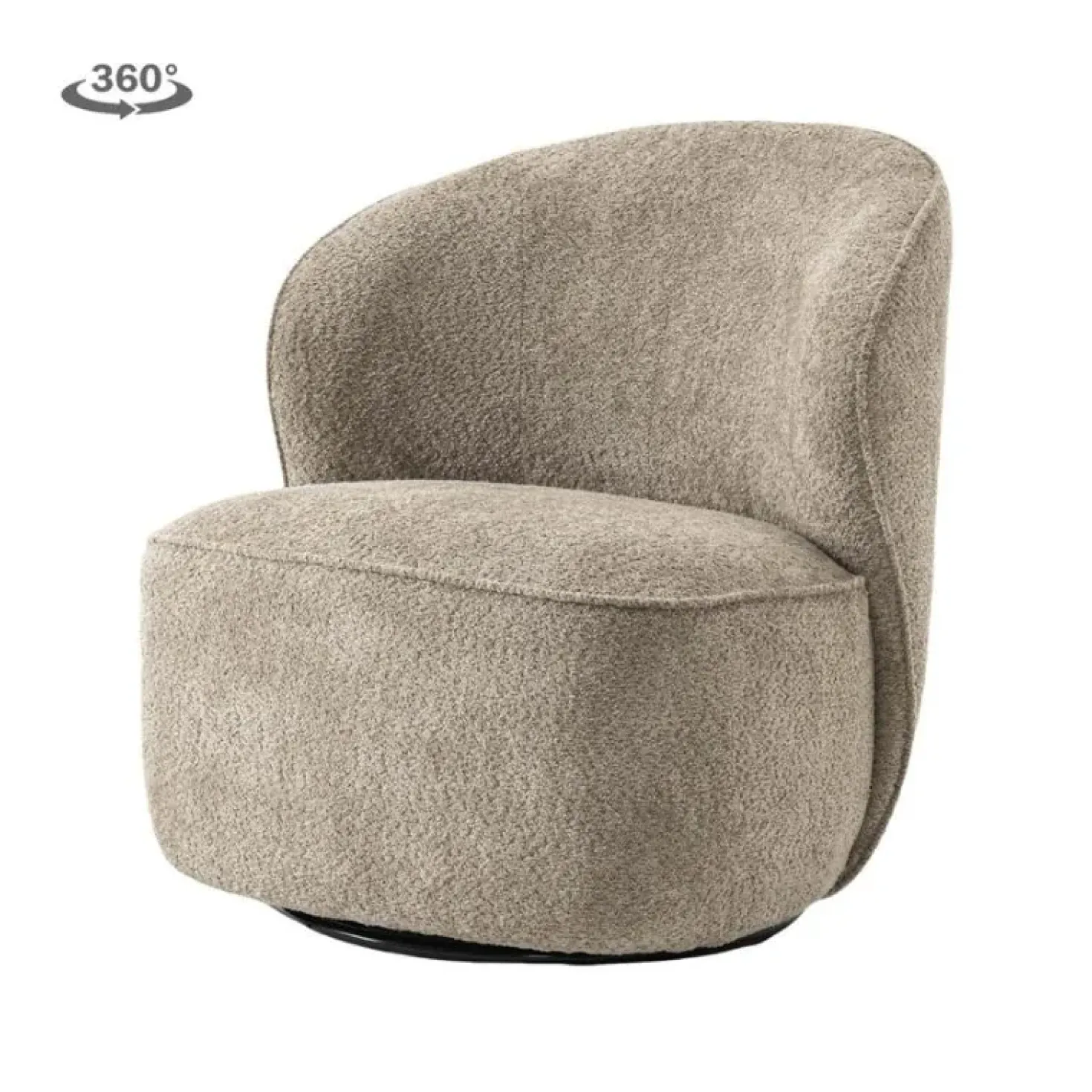 Belvi Fauteuil Beige draaibaar