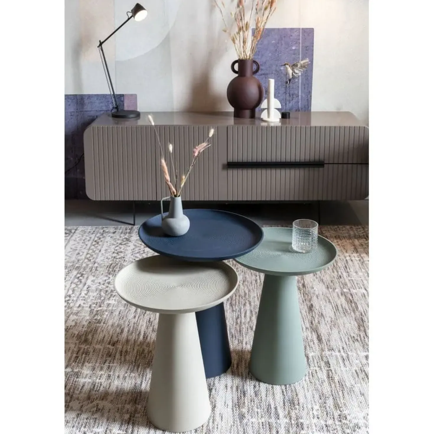 Bijzettafel Ringar Groot Blauw 39cm