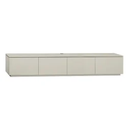 Bravien Zwevend Tv meubel laag 4 deurs Ivoor 240cm