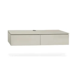 Bravien Zwevend Tv meubel hoog 2 deurs Ivoor 120cm