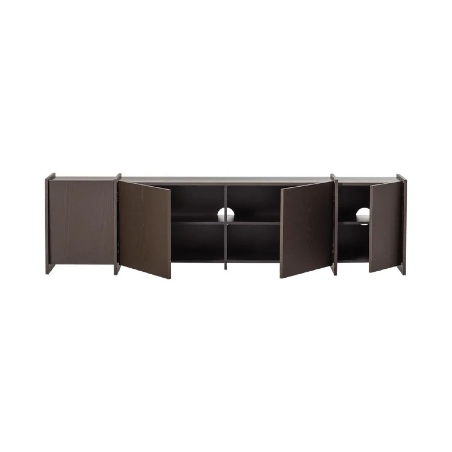 Brock Tv meubel Essen fineer Middenbruin 200cm
