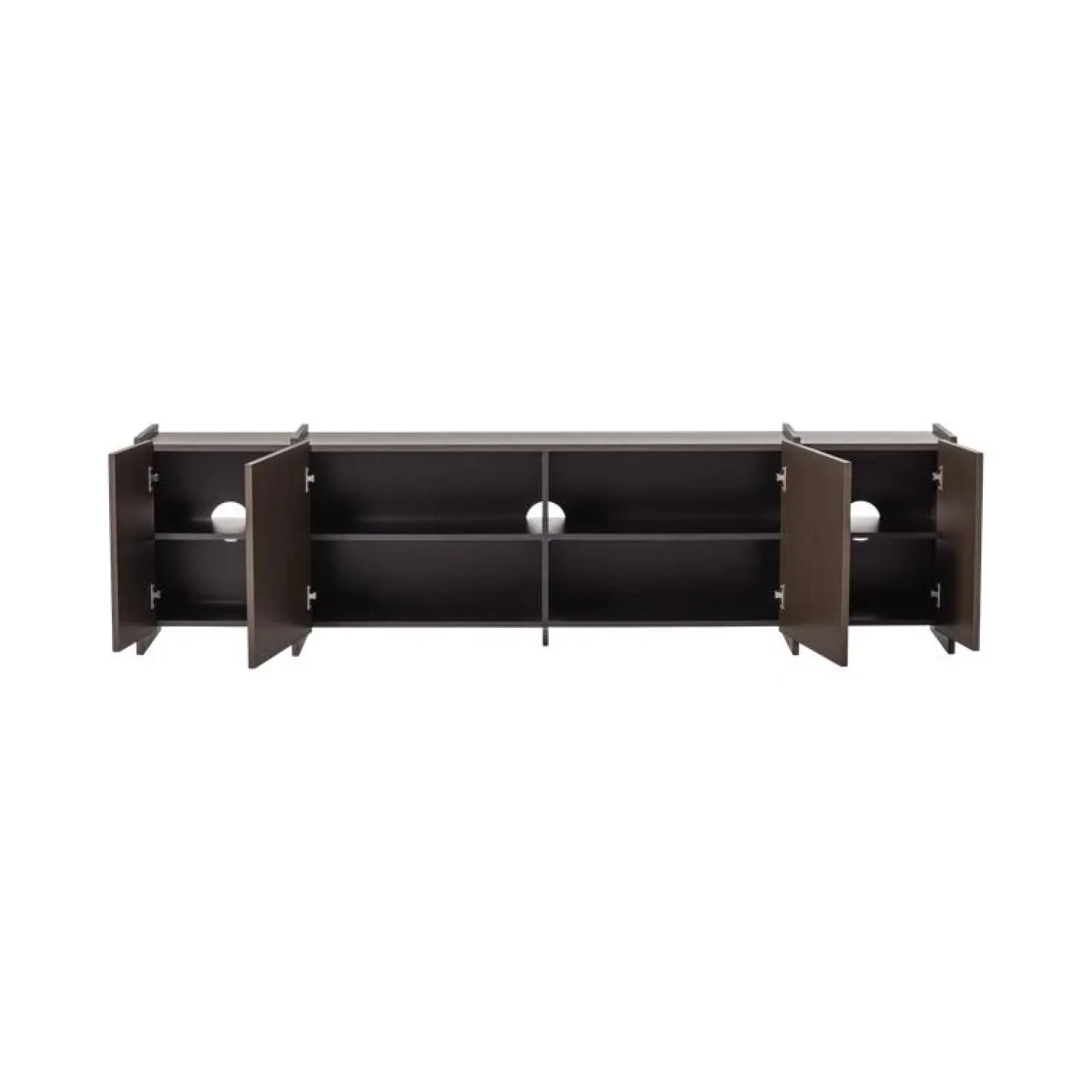 Brock Tv meubel Essen fineer Middenbruin 200cm
