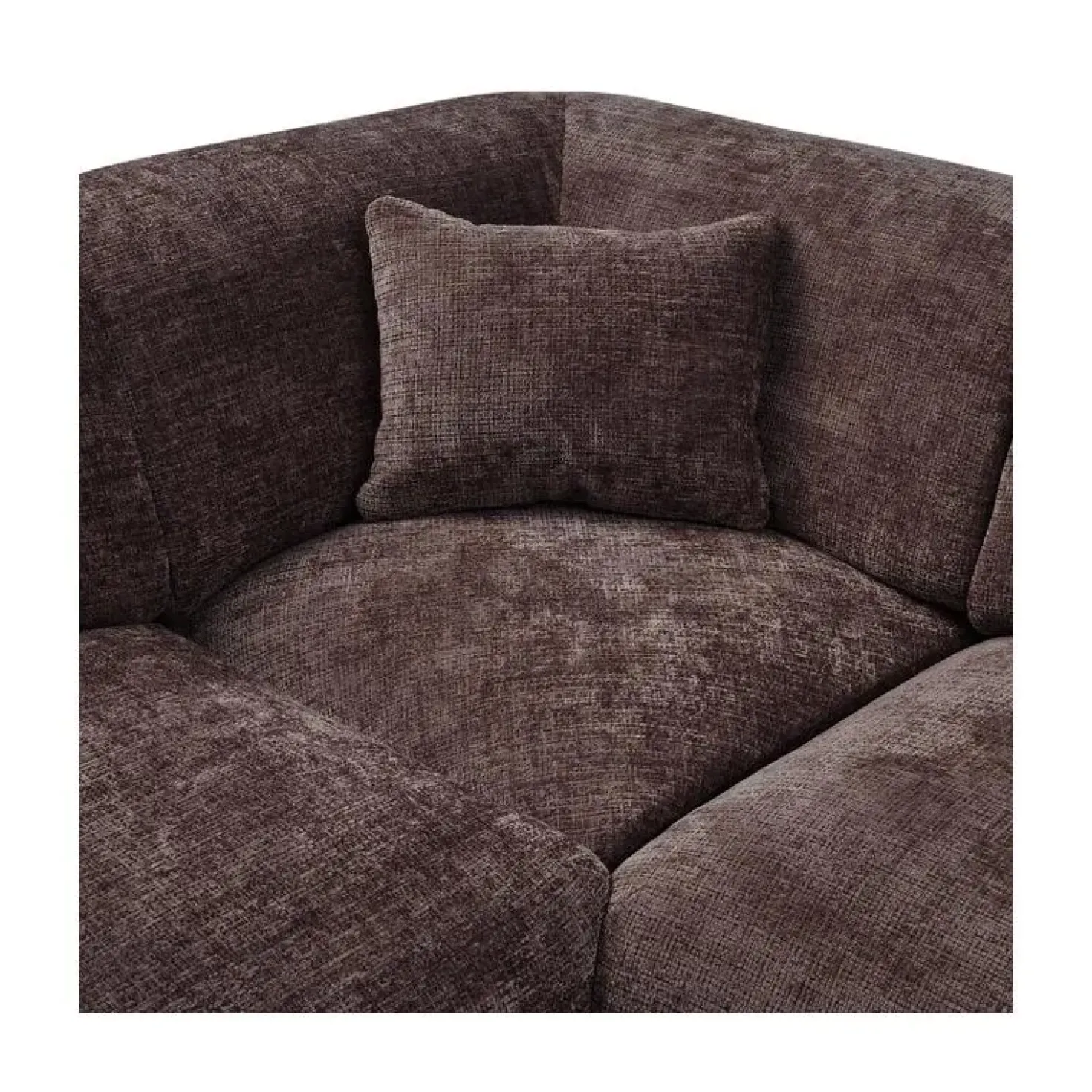 Cloud Hoekbank links geweven chenille bruin