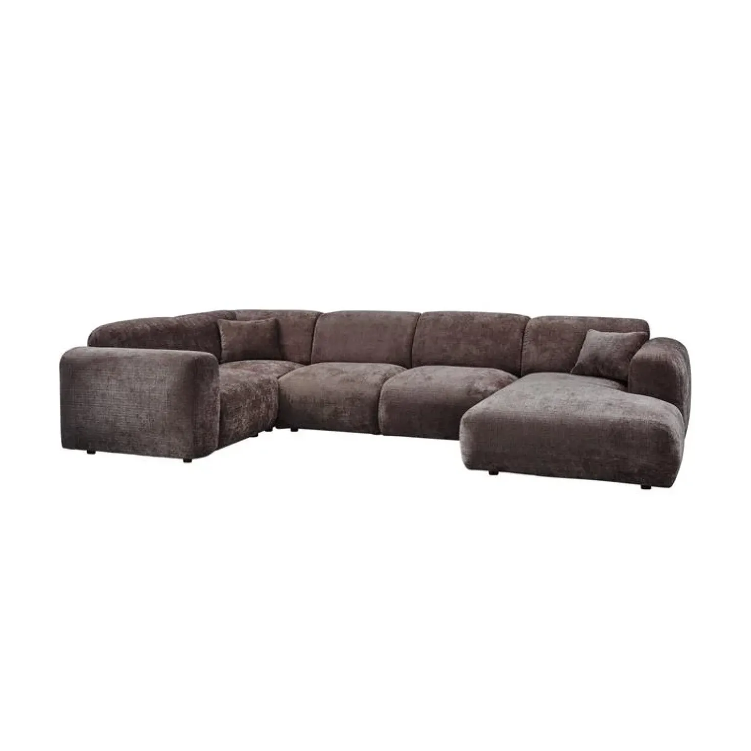 Cloud Hoekbank links geweven chenille bruin