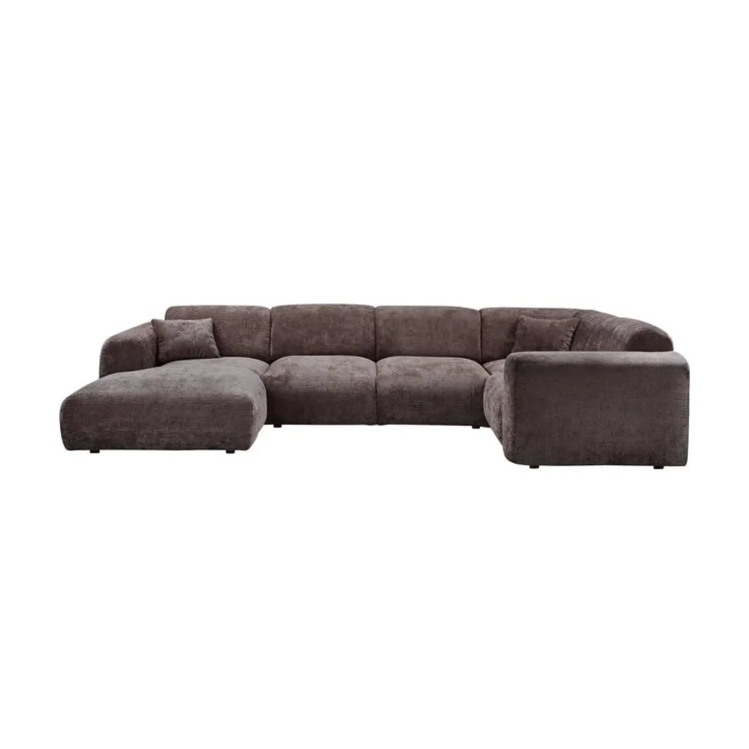 Cloud Hoekbank rechts geweven chenille bruin