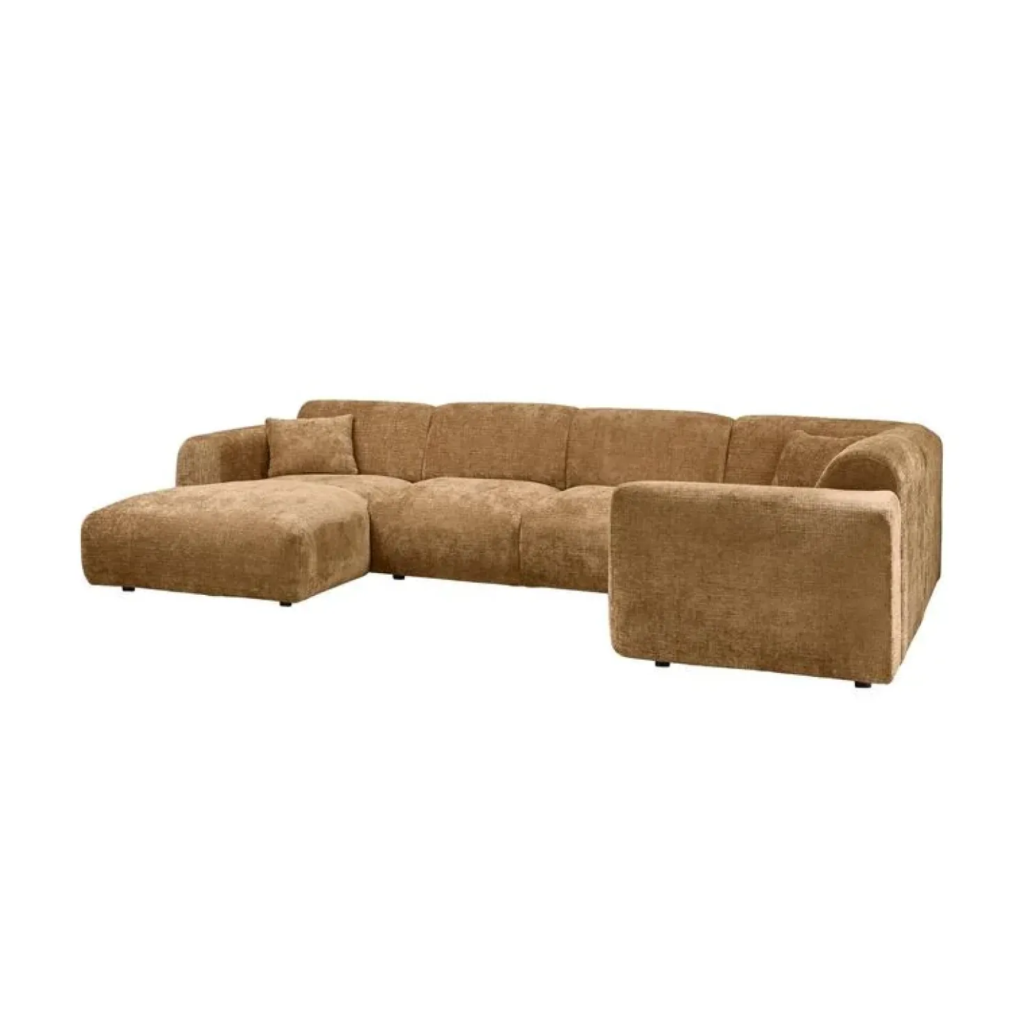 Cloud Hoekbank rechts geweven chenille geel