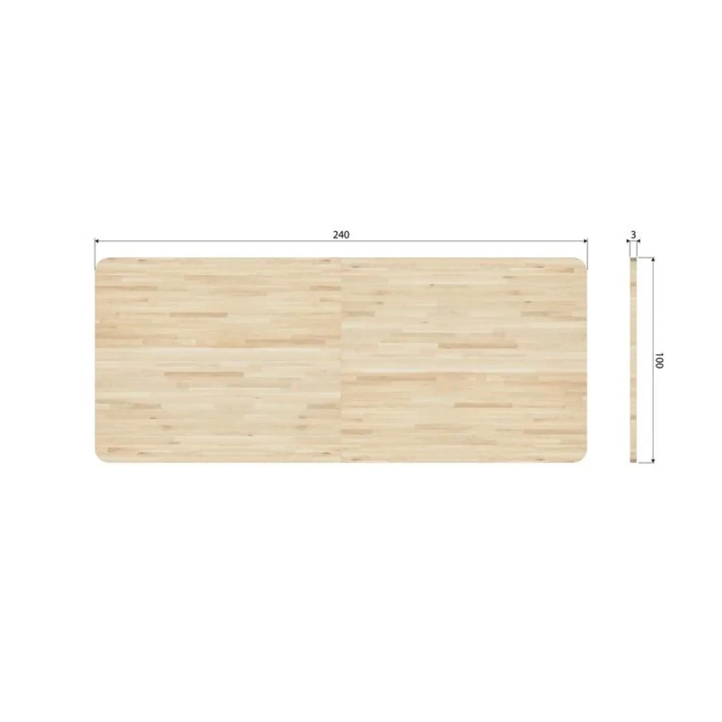 Combi-tablo XL Eettafel eiken Zeeland poot 240 cm