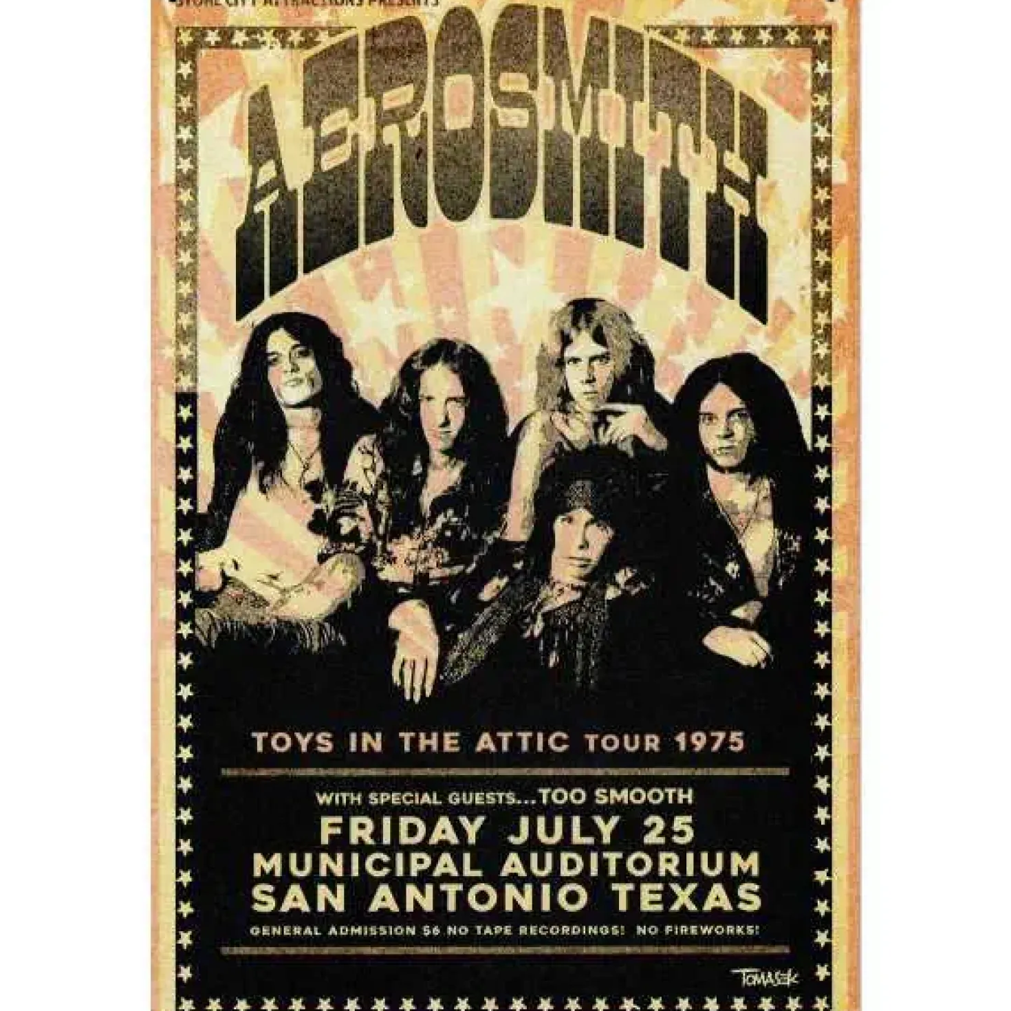 Concertbord Aerosmith - metalen bord