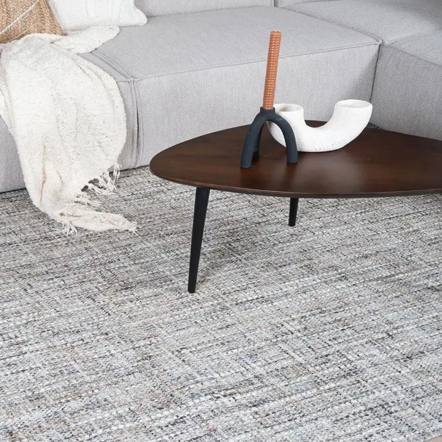 Cross vloerkleed Grijs/Beige 200x280cm