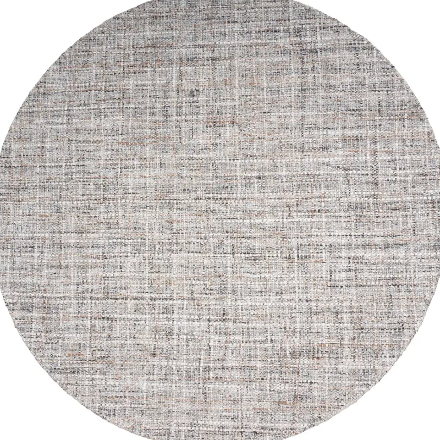 Cross vloerkleed Grijs/Beige Rond 200x200cm
