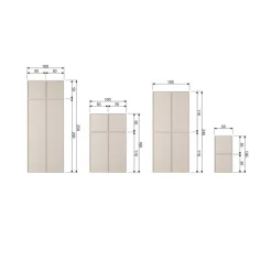 Daily Kledingkast enkel grenen beige 50cm
