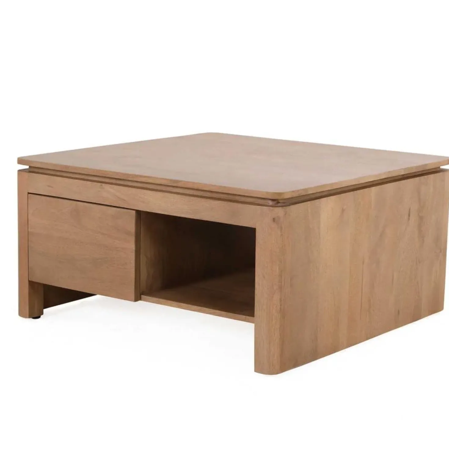 Dallas Salontafel vierkant Naturel Mangohout 80cm