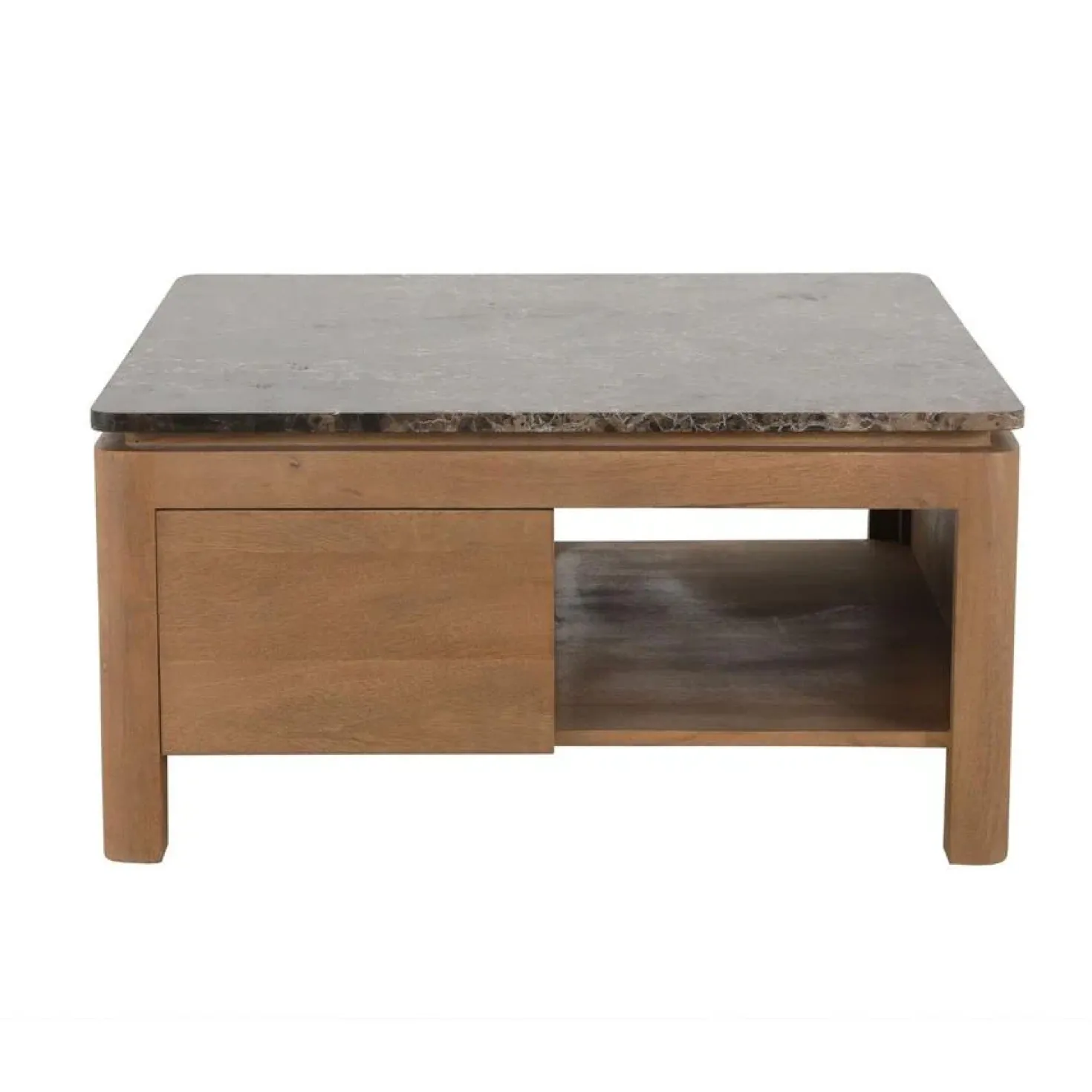 Dallas Salontafel vierkant Naturel Mangohout 80cm