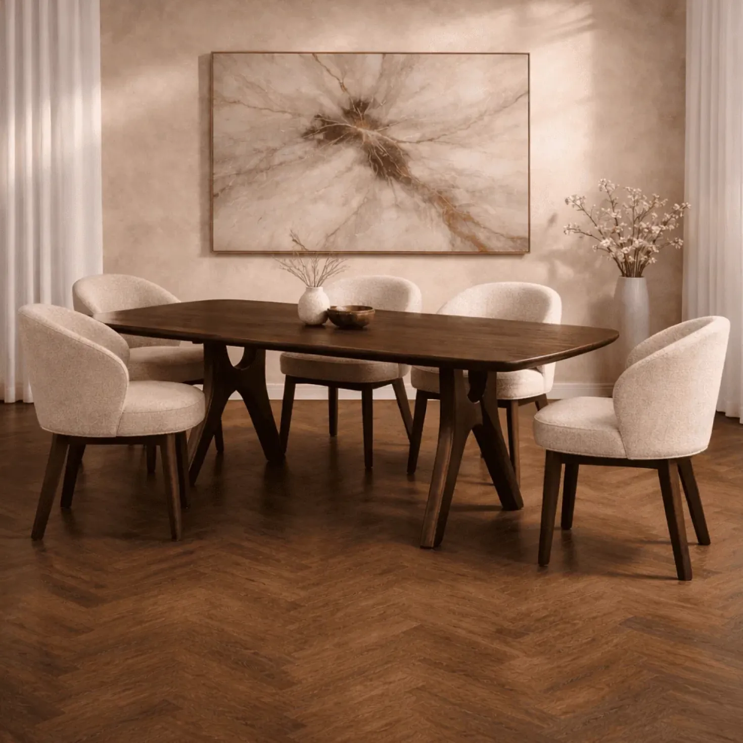 Dano Eettafel deens ovaal Mangohout espresso 240 cm