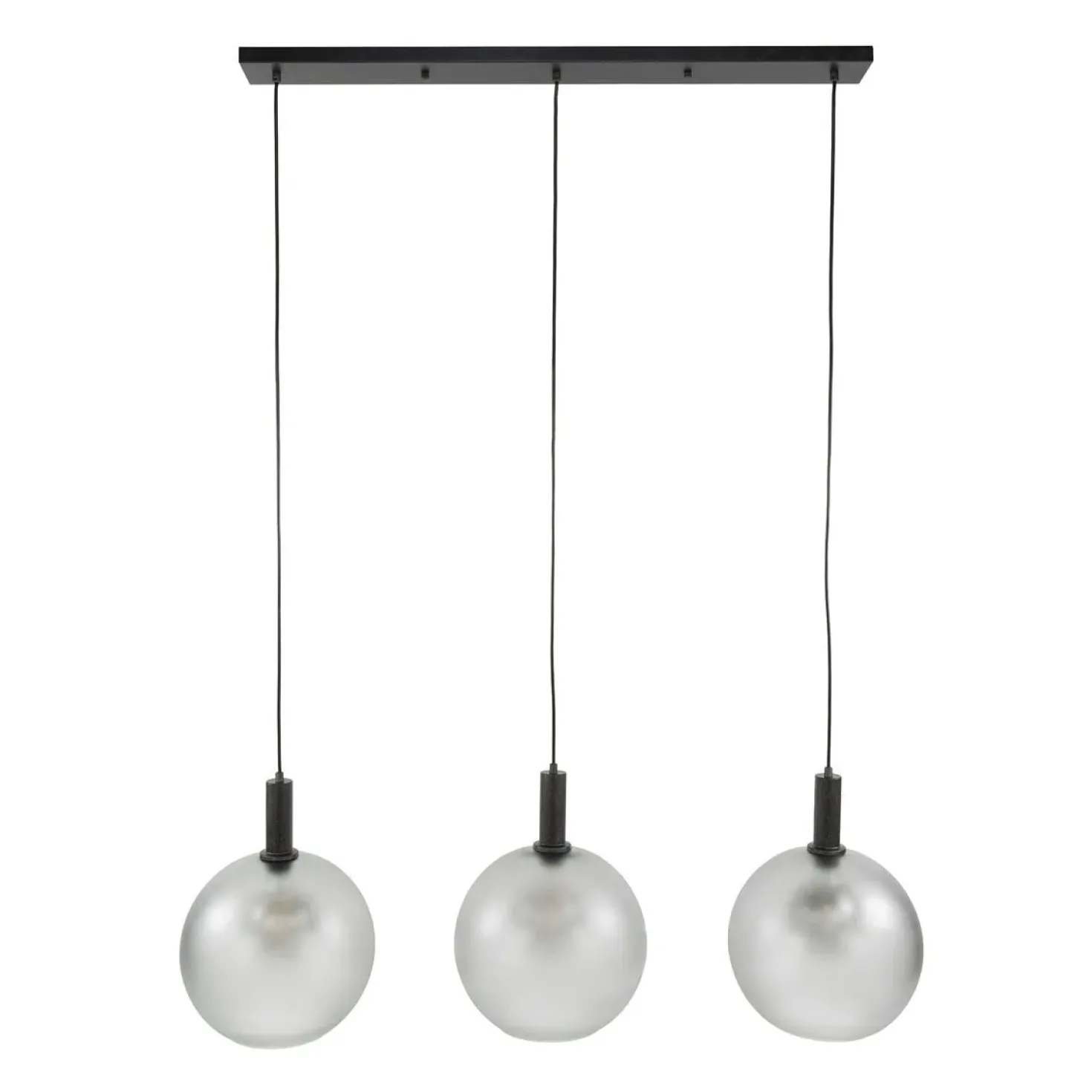Dennis 3-lichts Hanglamp frosted grijs