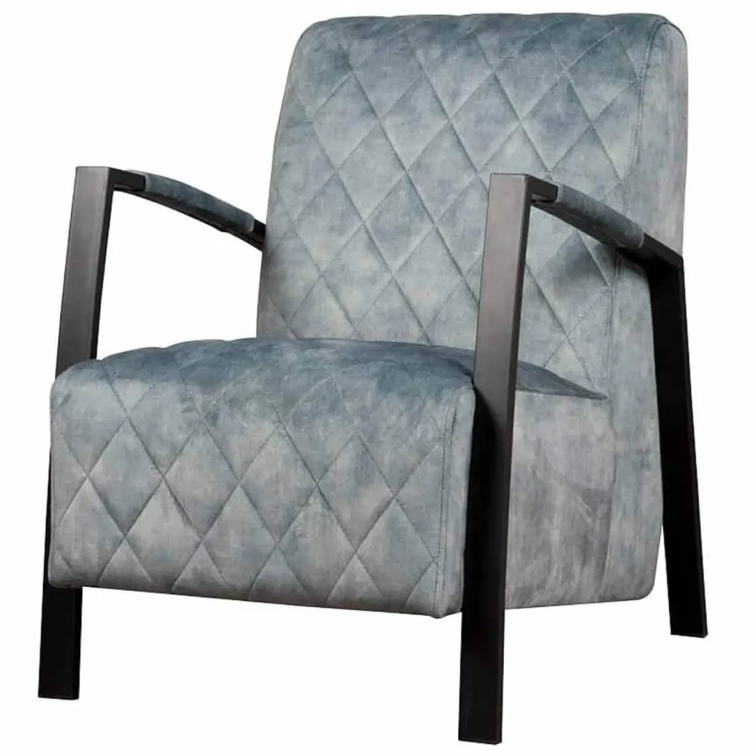 Dexter Fauteuil velvet Lichtblauw 65cm