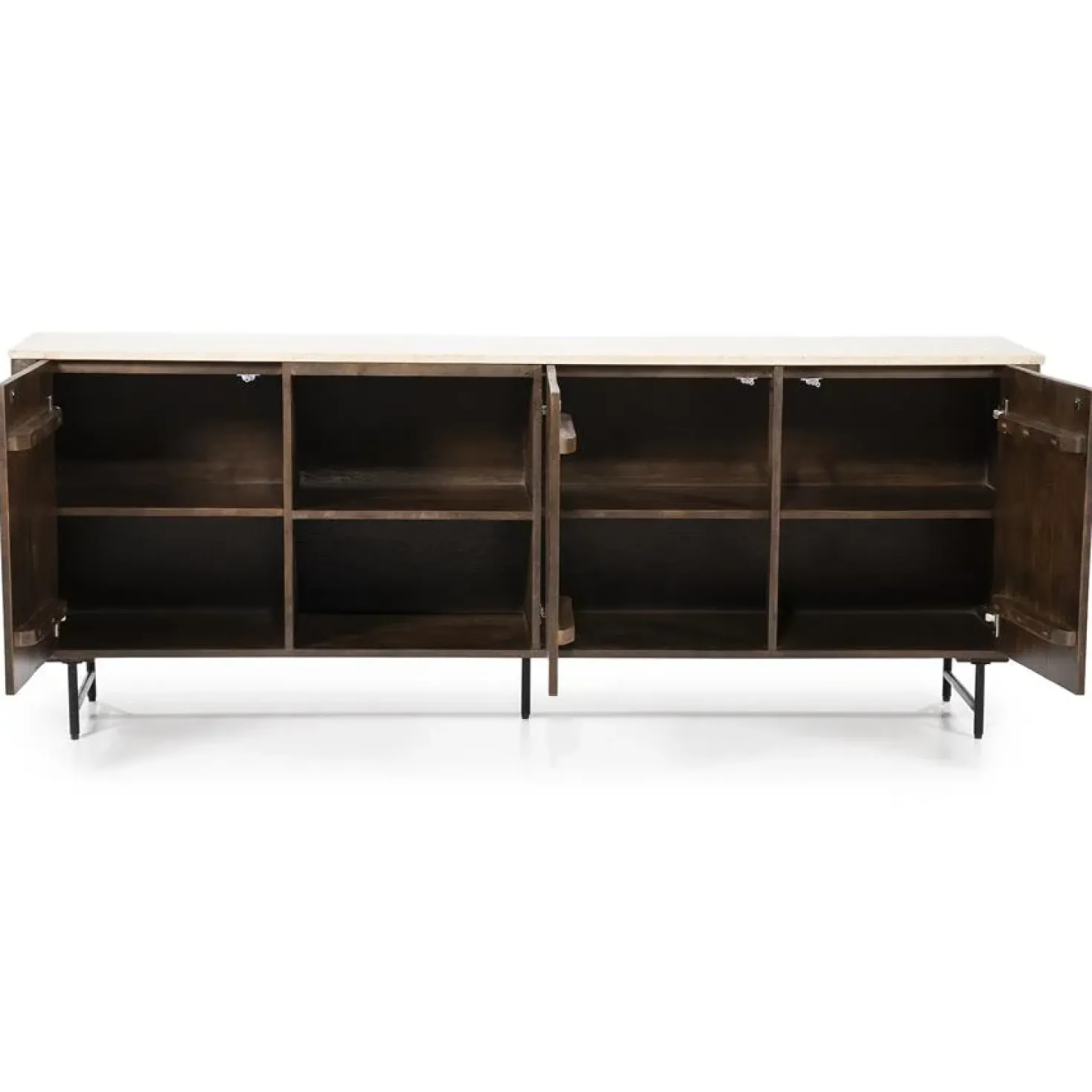 Dressoir Lio mangohout 3 deurs 200cm