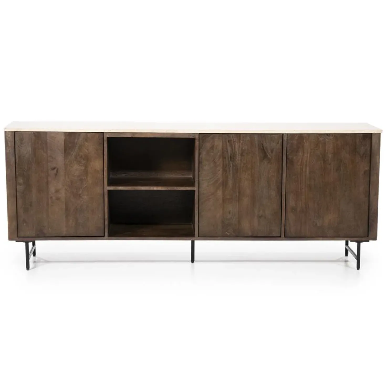 Dressoir Lio mangohout 3 deurs 200cm