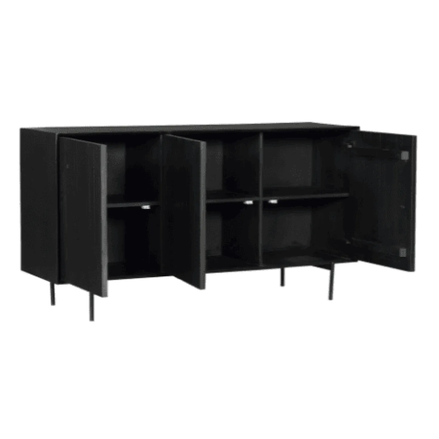 Dressoir Martin Zwart 165cm