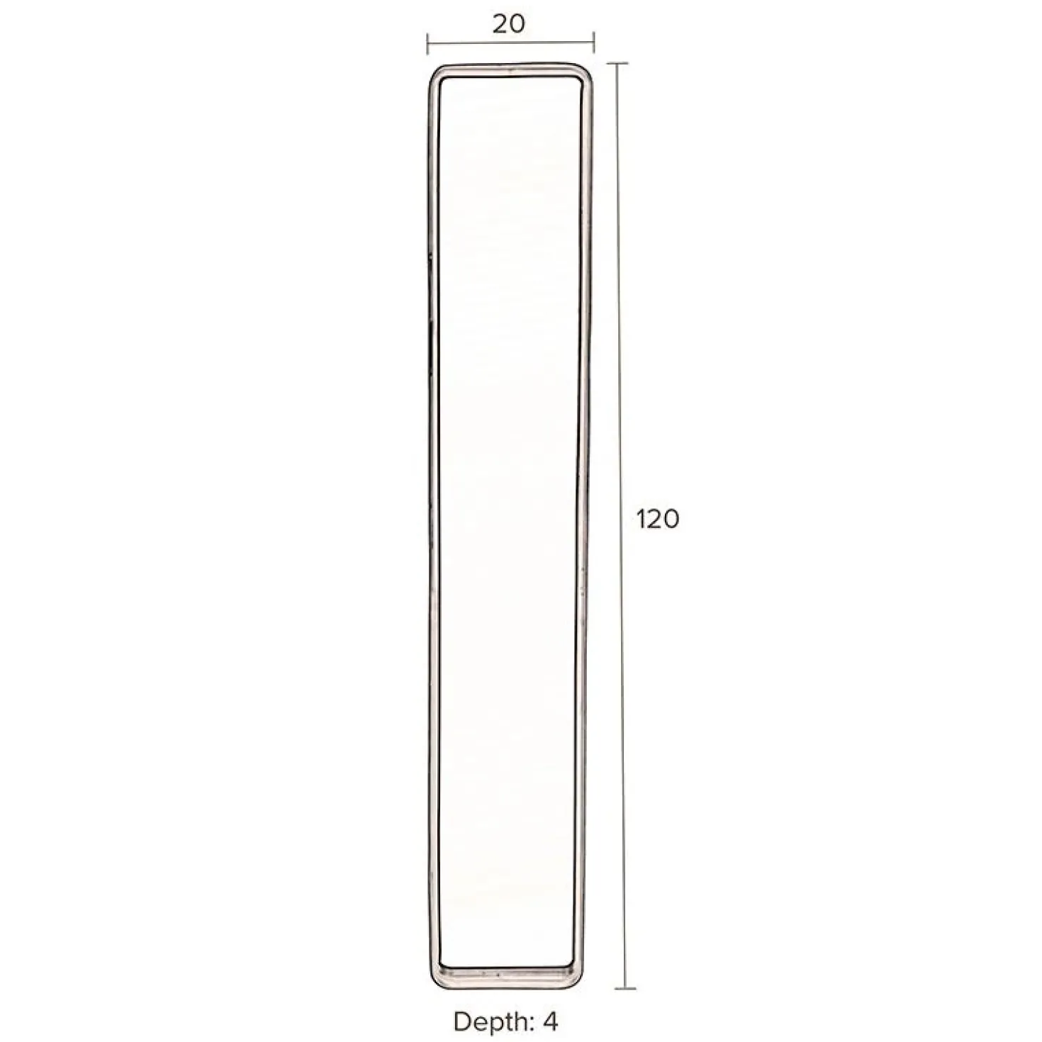 Dutchbone Blackbeam Spiegel Zwart