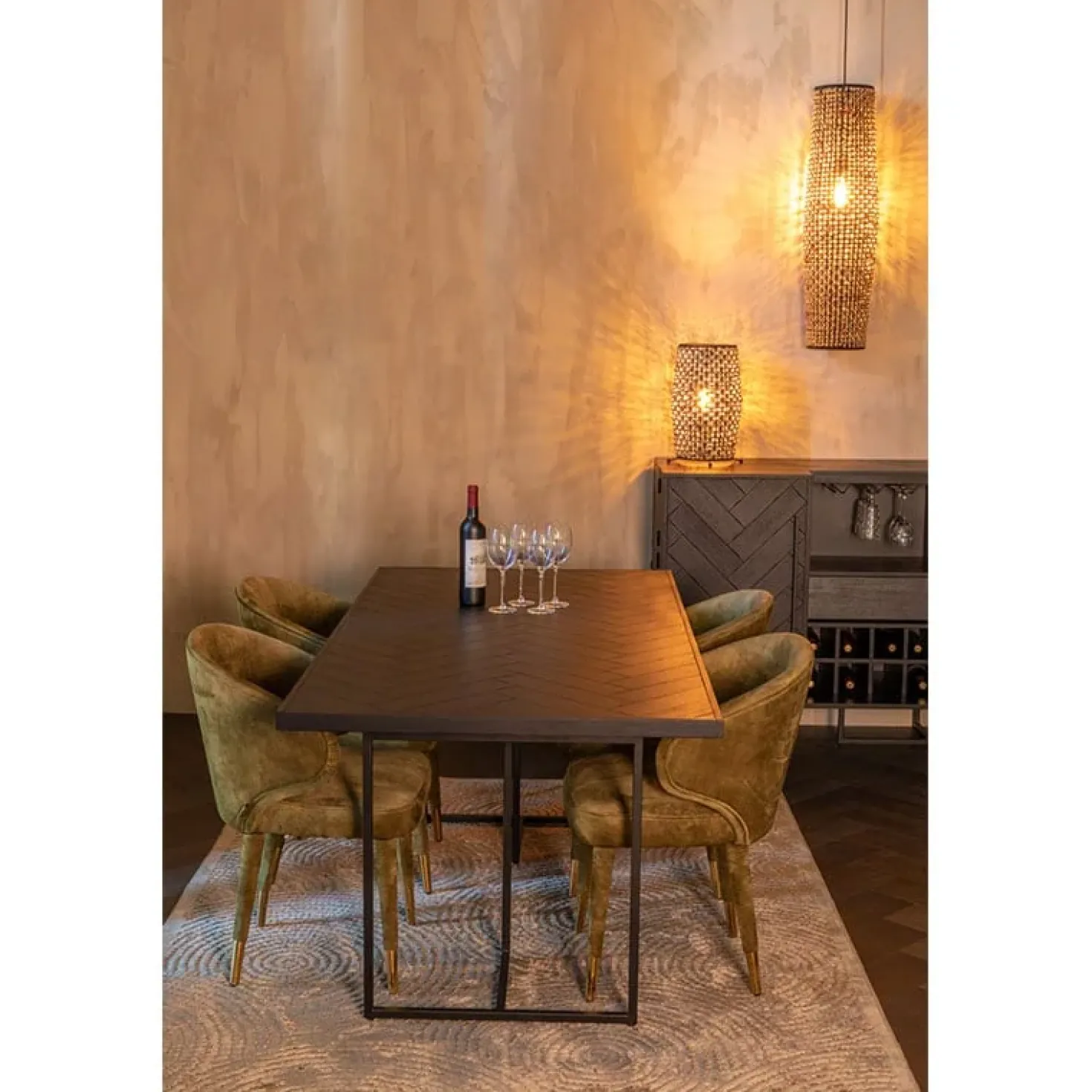 Dutchbone Eetkamertafel Class 180x90cm zwart