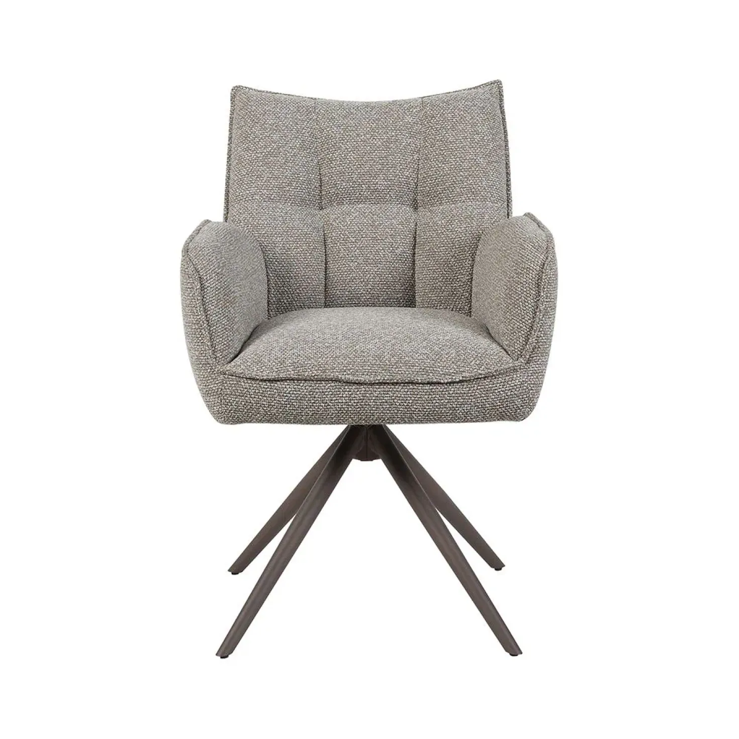 Eetkamerstoel Amalfi Mushoom Boucle met Brons poot