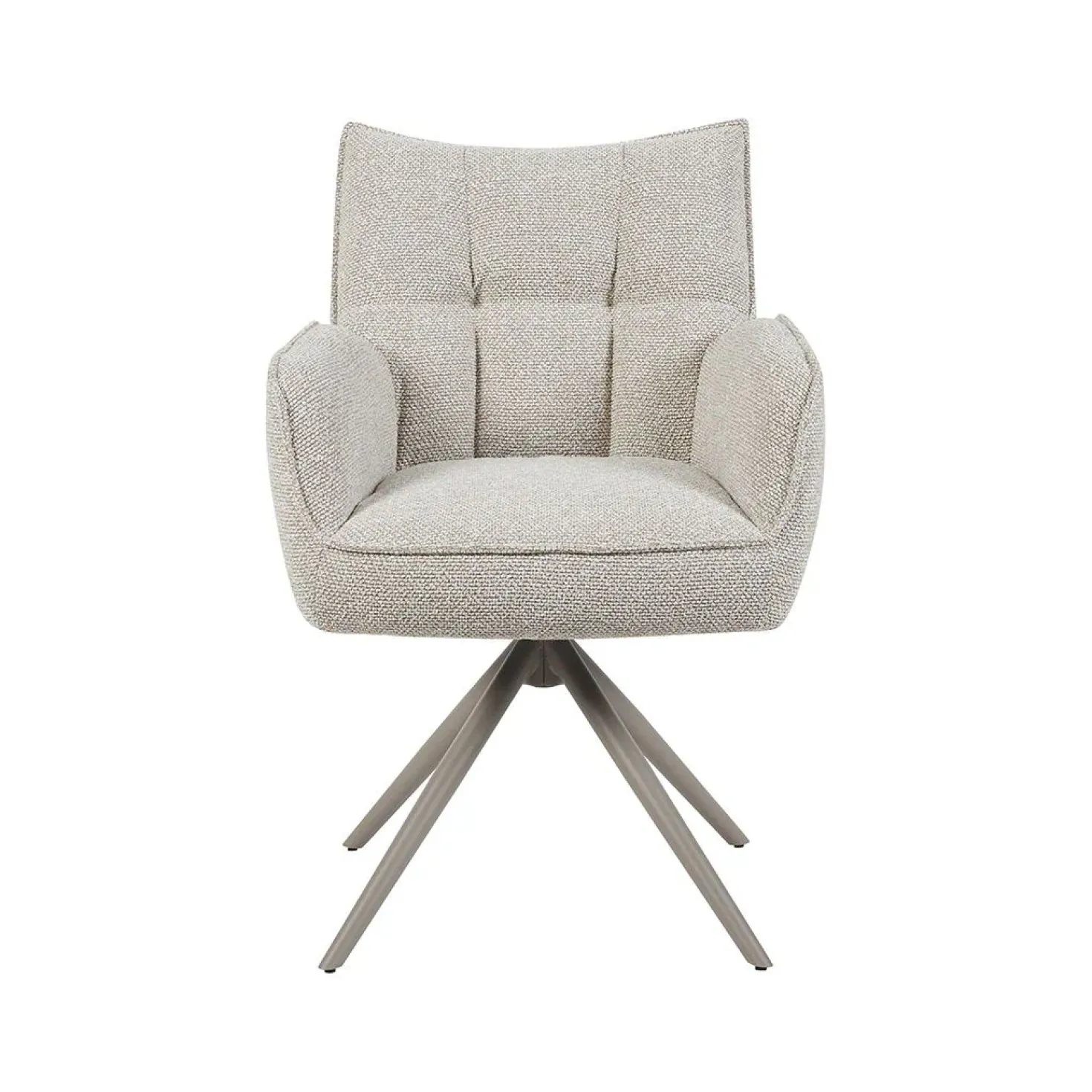 Eetkamerstoel Amalfi Naturel Boucle met Taupe poot